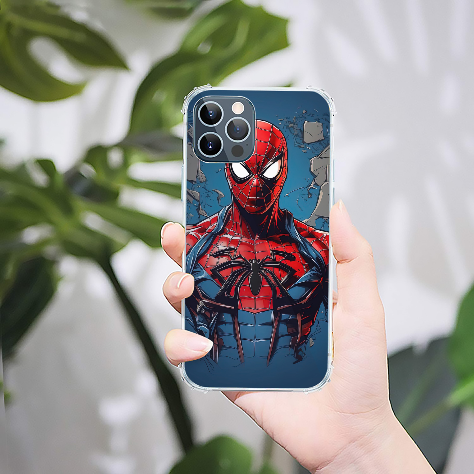（画像用） Spider Man スパイダーマン 【iPhone 12シリーズ対応】透明スマホケース（クリアソフトケース）